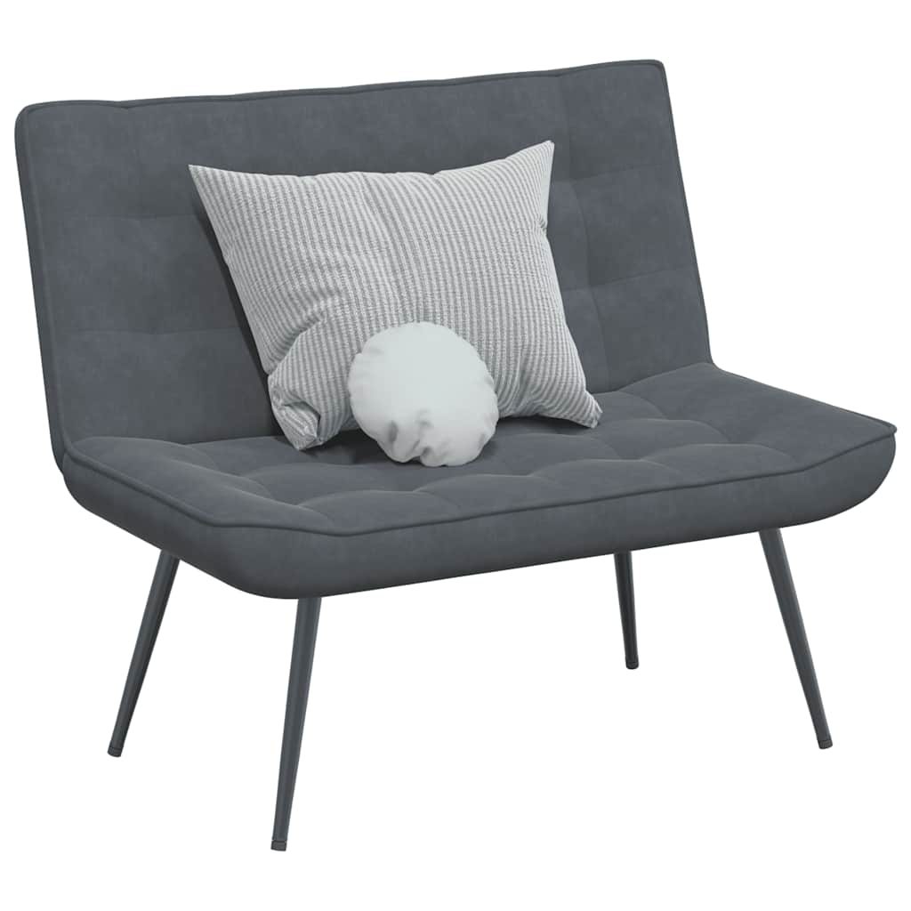 Sitzbank Hellgrau 110x74x84 cm Samt