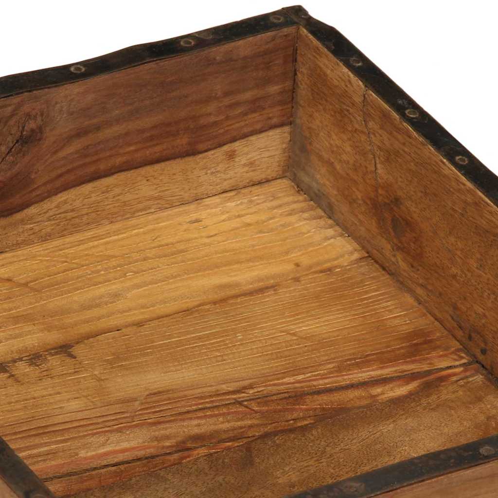 Tablett Braun 30 x 15 x 9 cm Massives upgecyceltes Holz