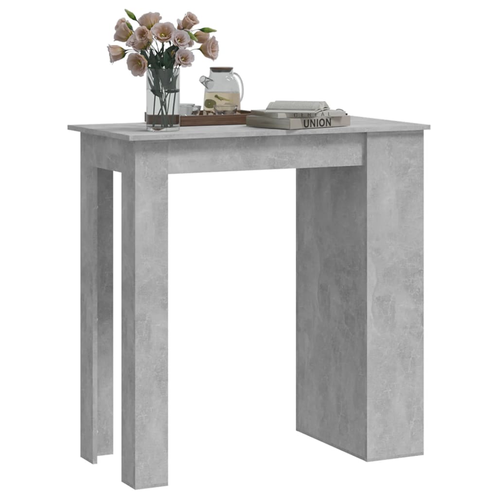 Bartisch mit Ablagefläche Weiß 102x50x103,5 cm Holzwerkstoff