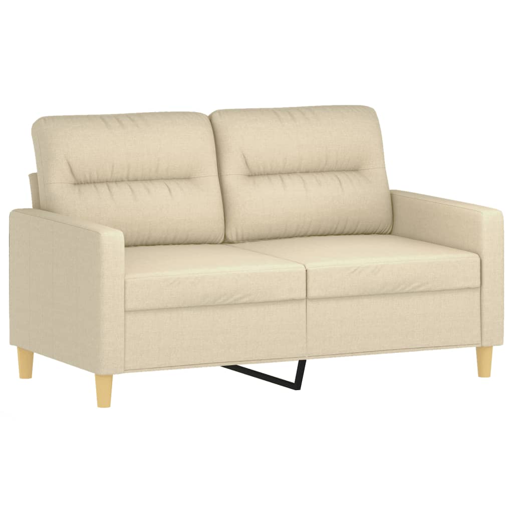 4-tlg. Sofagarnitur mit Kissen Taupe Stoff