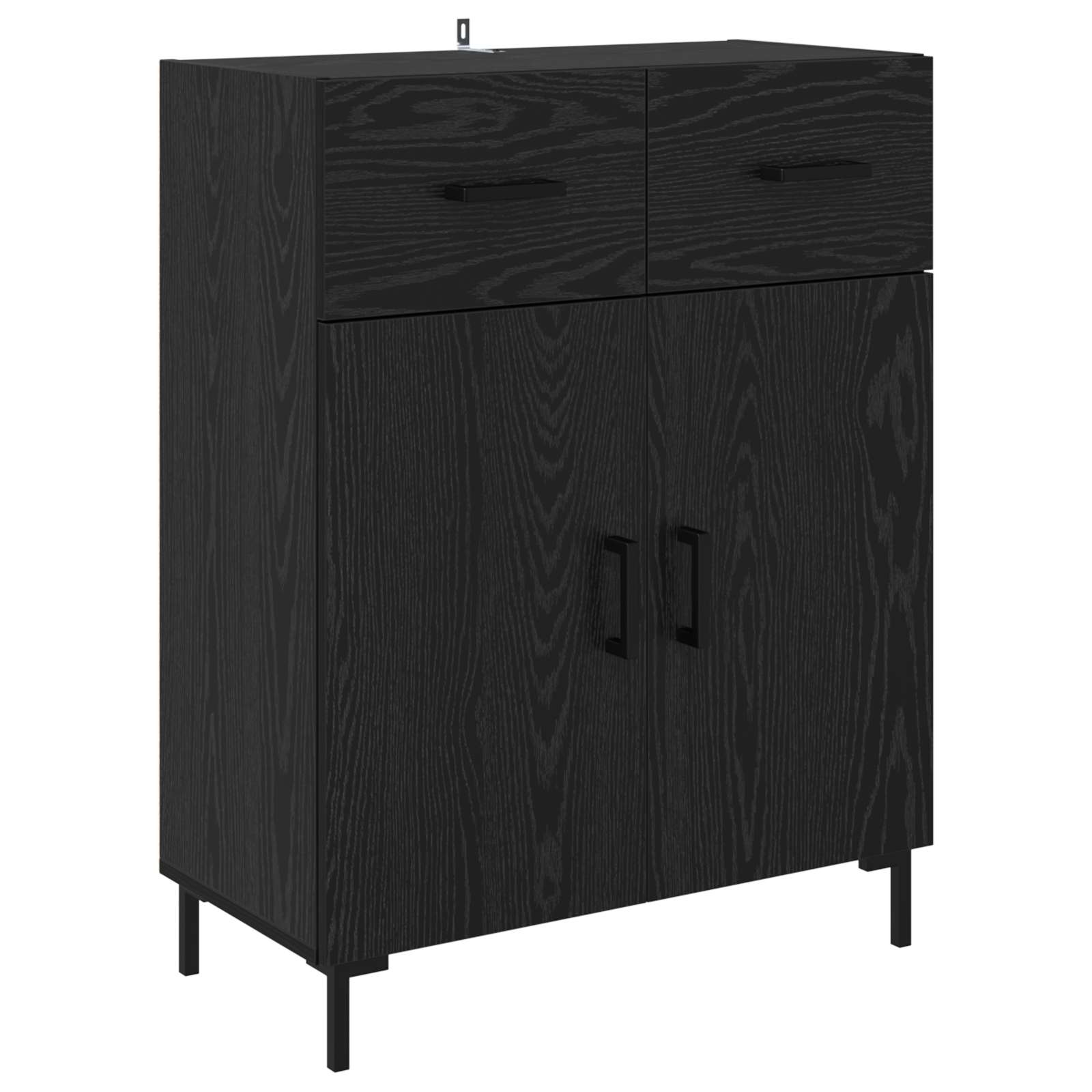 Highboard Betongrau 69,5x34x180 cm Holzwerkstoff