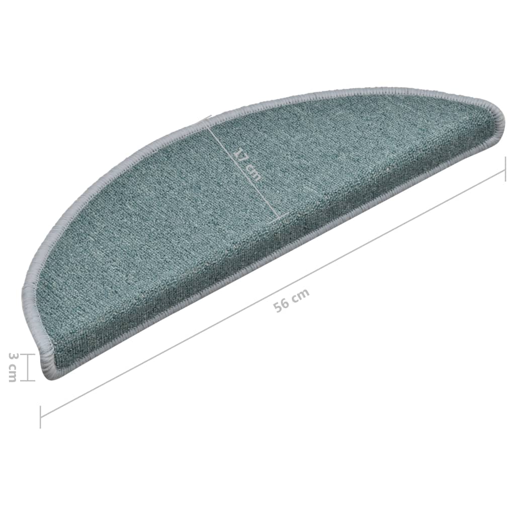 Stufenmatten 15 Stk. 56x17x3 cm Anthrazit Halbrund