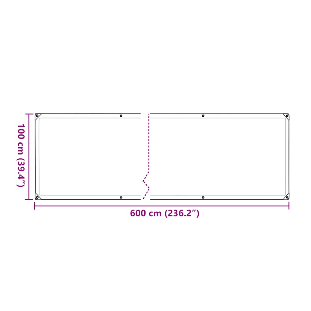 Pflanzenabdeckung mit Ösen 1x3 m Polyethylen
