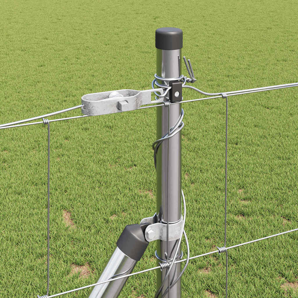 Ground Fix Geschweißter Drahtzaun 25 x 0,8 m Silber Netz