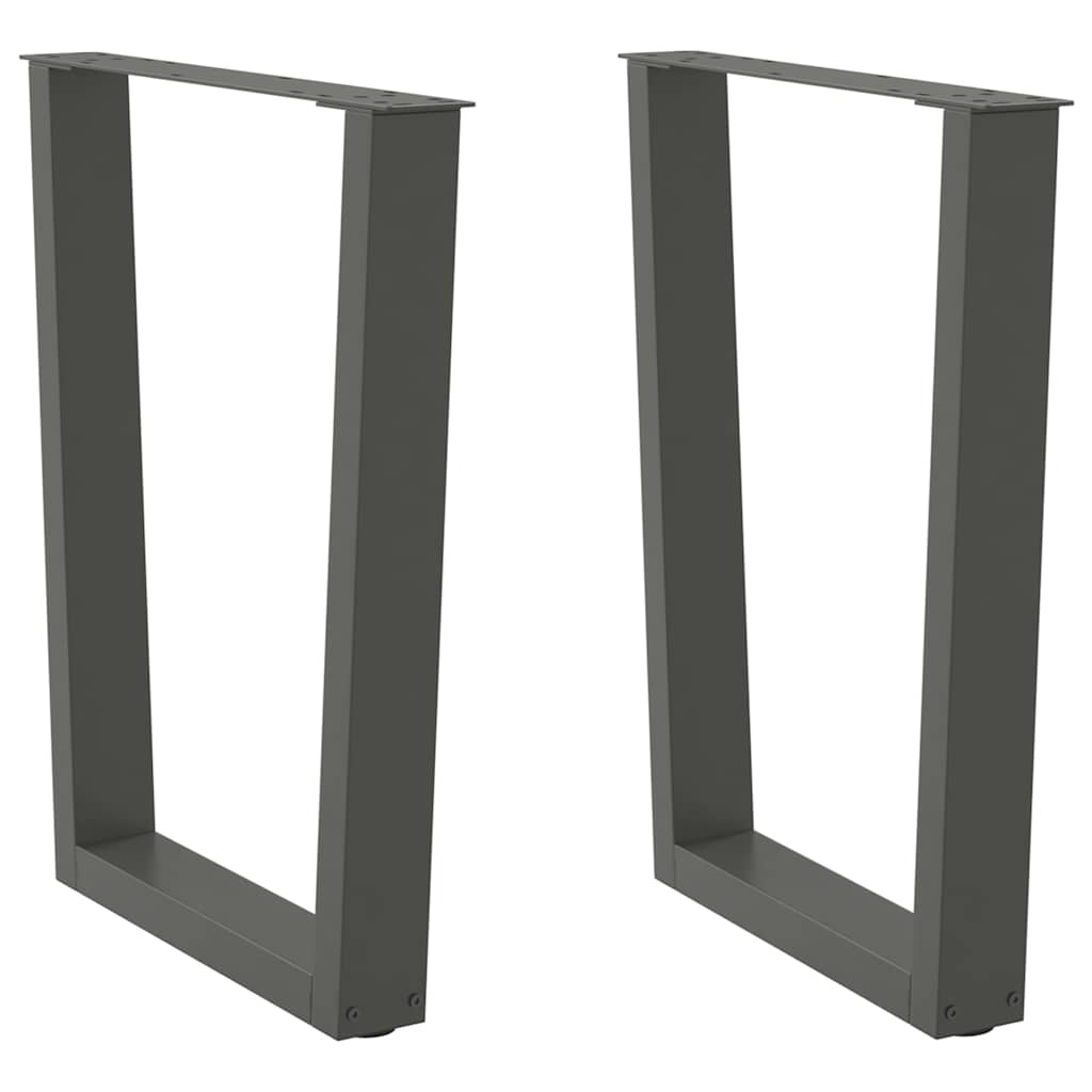 Couchtischbeine V-Form 2 Stück Schwarz 30x(30-31,3) cm Stahl