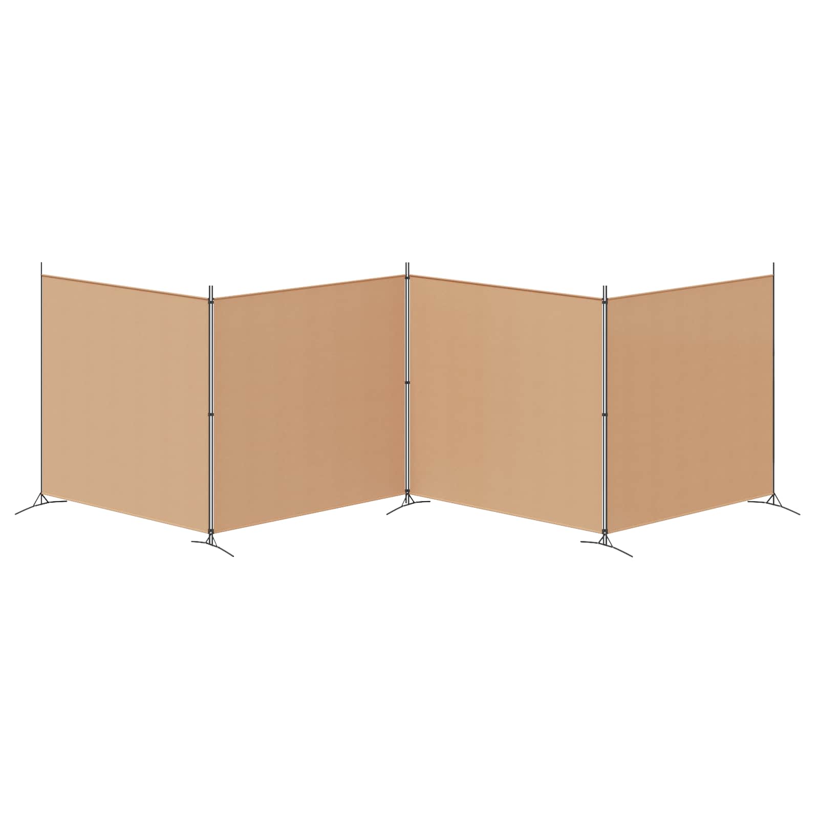 Einzel Panel Raumteiler Beige 175 x 180 cm Stoff