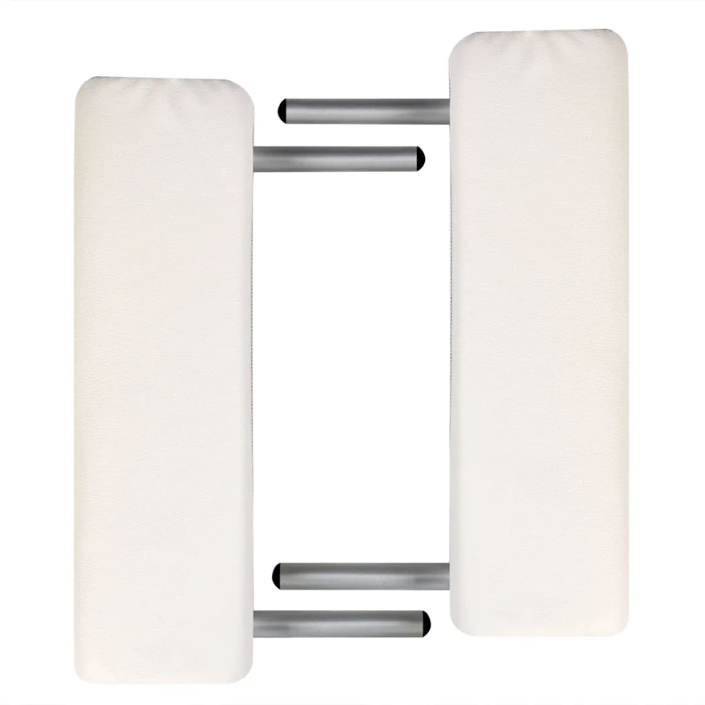 Massageliege Klappbar 2-Zonen mit Aluminiumgestell Schwarz