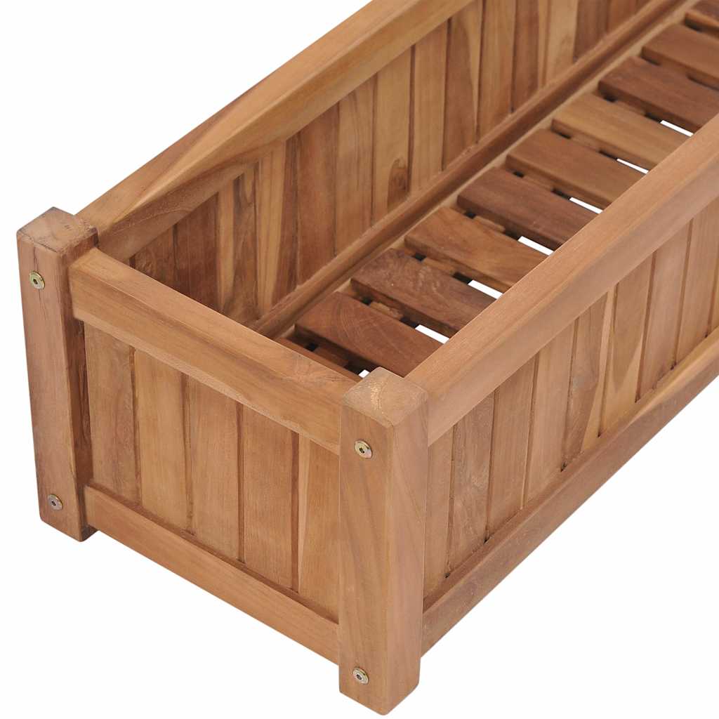 Hochbeet 150x30x25 cm Massivholz Teak