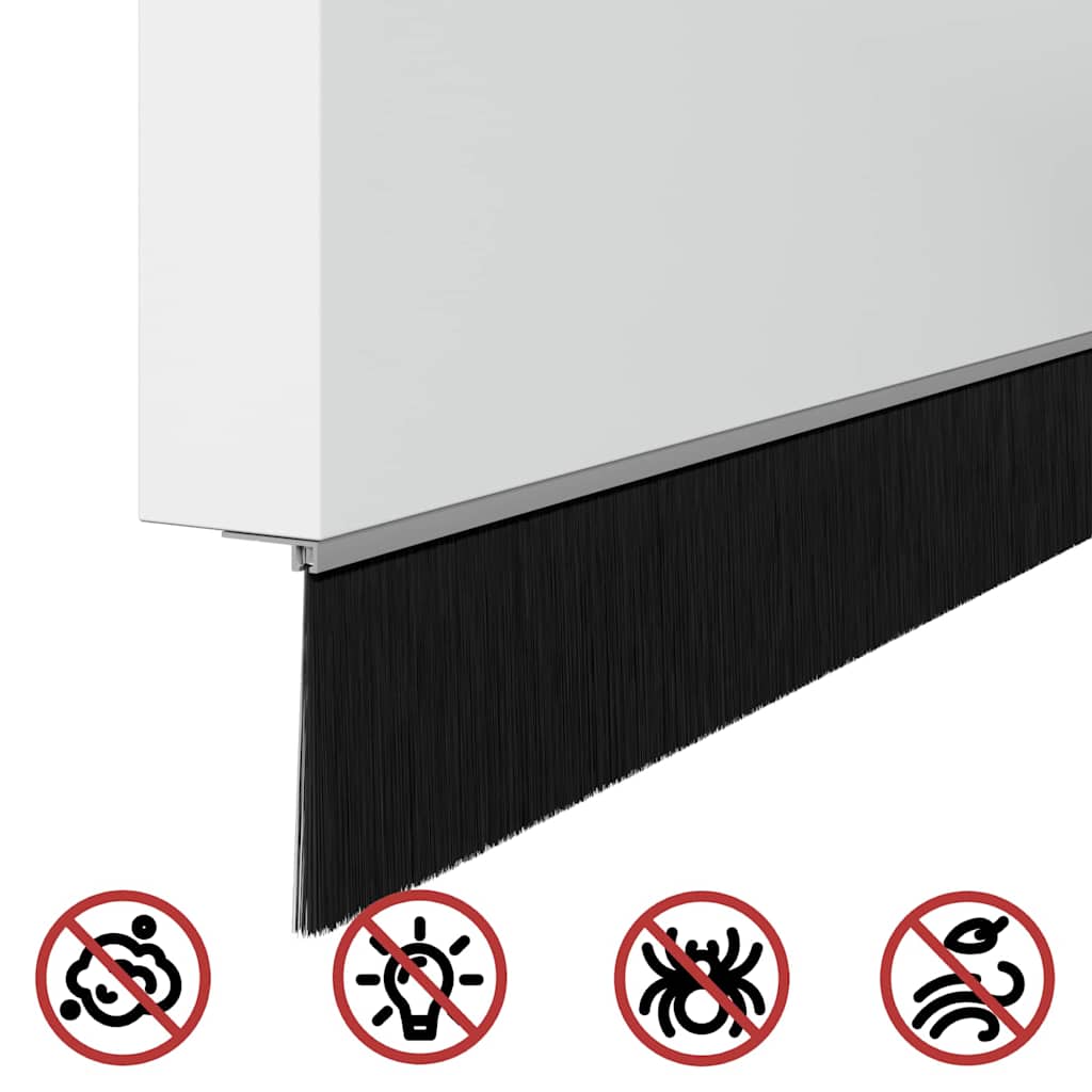 Aufsteck Türbürstendichtungen 2 pcs Braun 100 cm