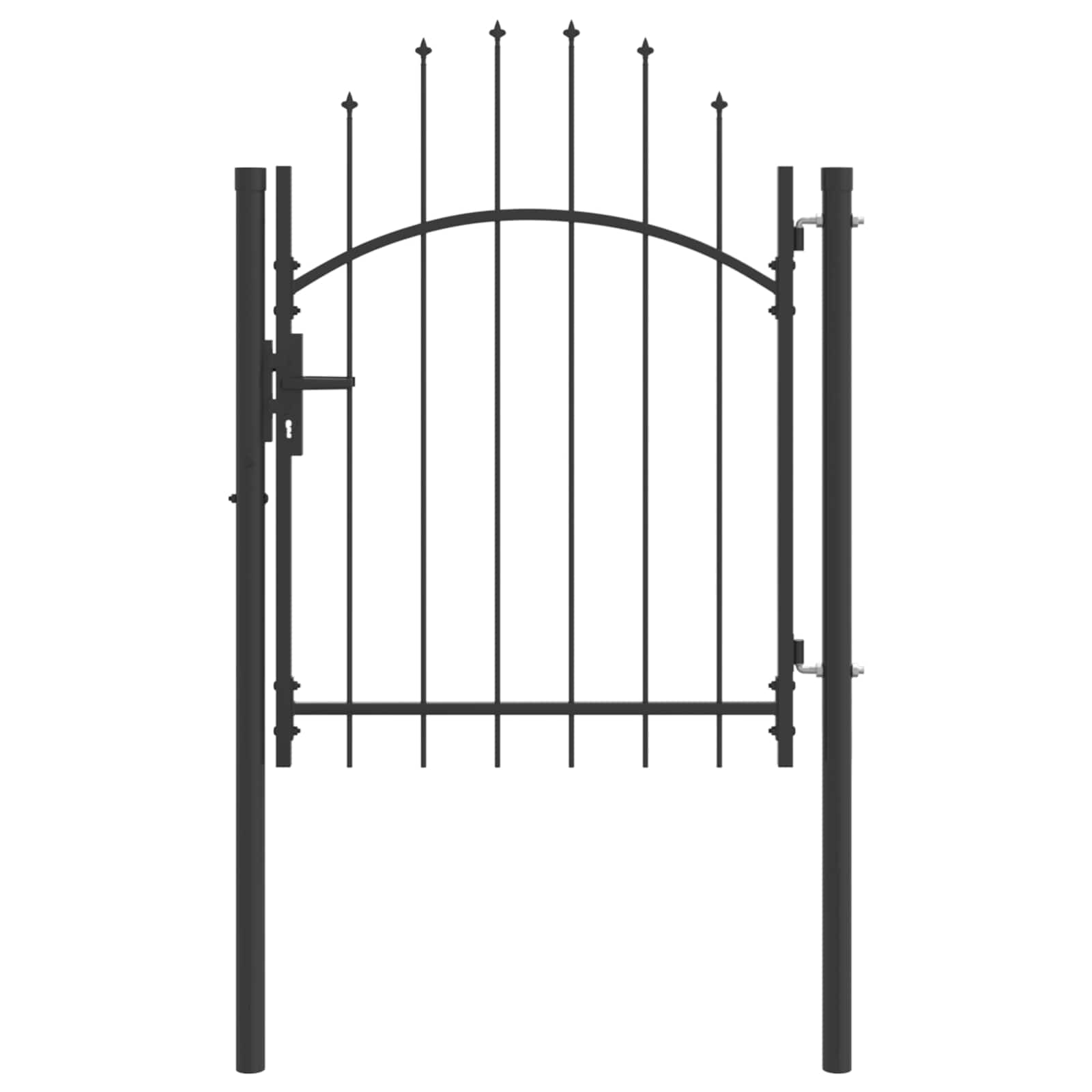 Gartentor Woerden Stahl 1x1 m Schwarz