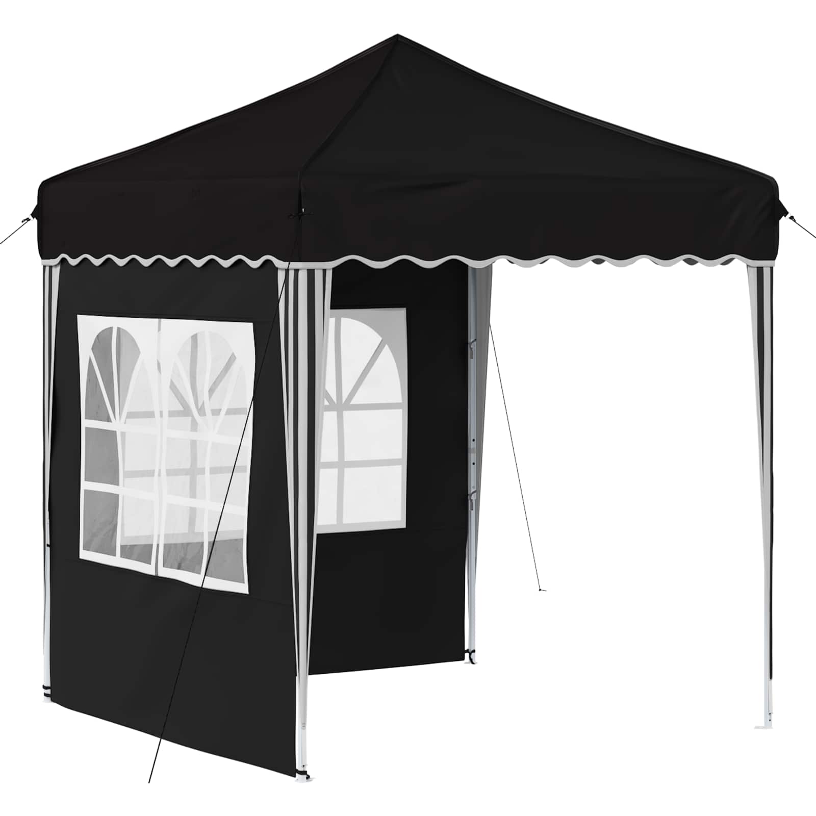 Pop-up Partyzelt 195 x 195 x 245 cm Creme Oxford-Stoff