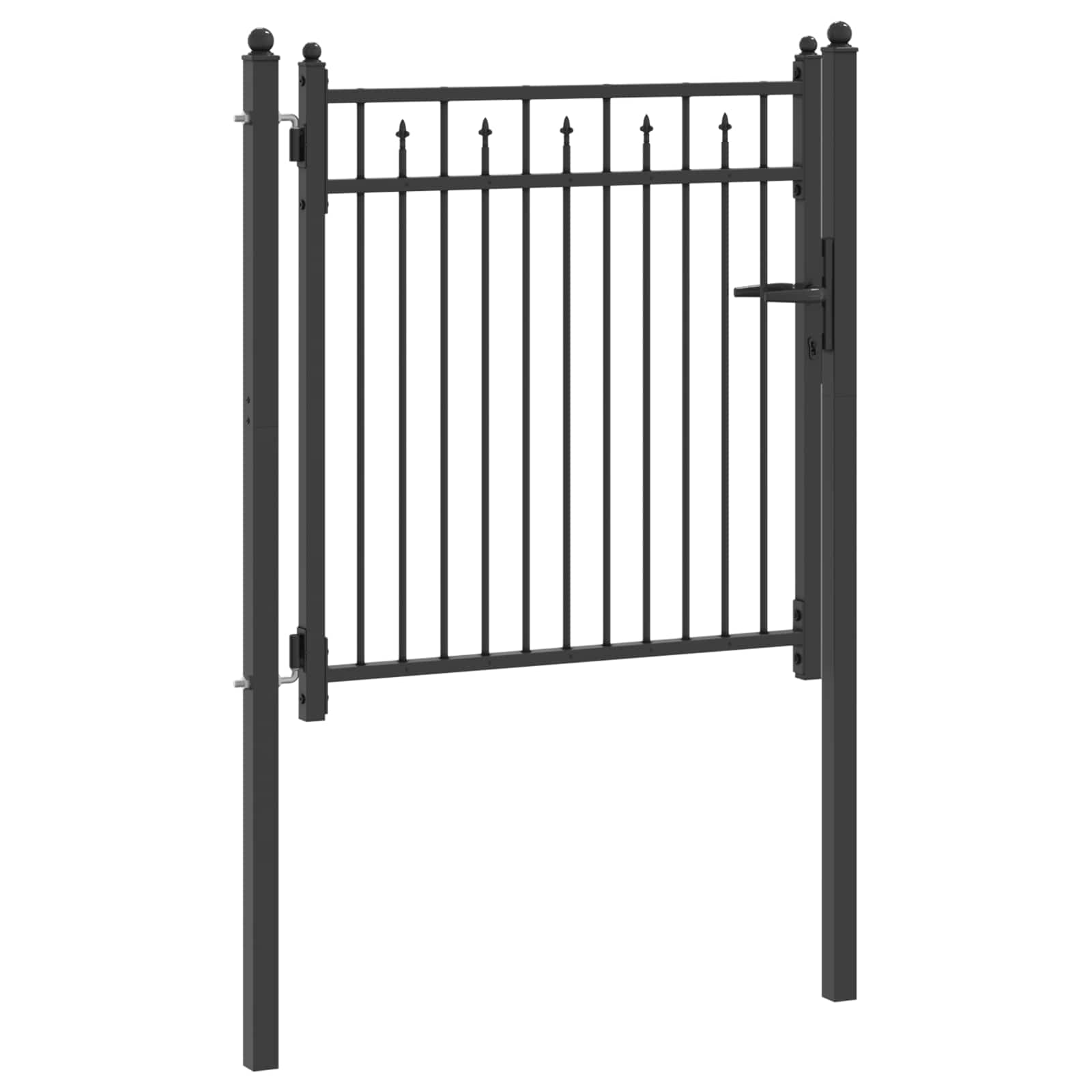 Zauntor HORST 100 x 75 cm Metall Schwarz Abschließbar