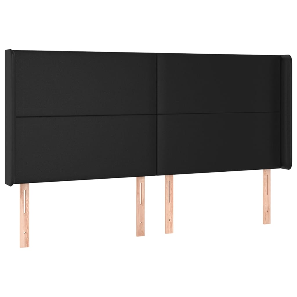 Kopfteil mit Ohren Creme 83x16x78/88 cm Kunstleder