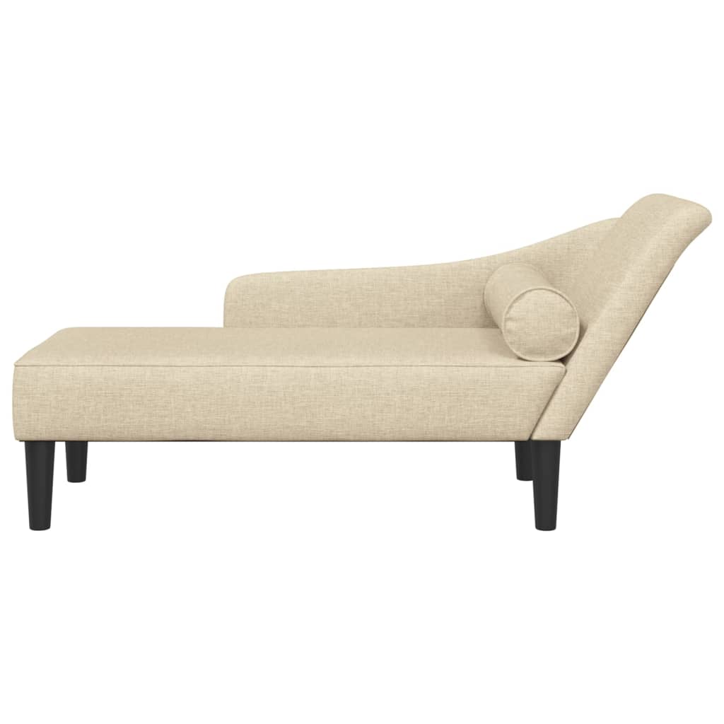 Chaiselongue mit Kissen Weinrot Stoff