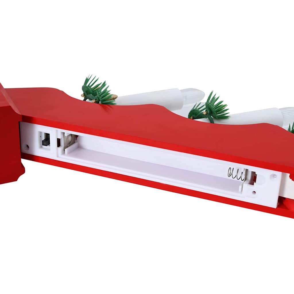 Weihnachtskerzenbrücke mit 7 LEDs Braun 39,5 x 5 x 29 cm