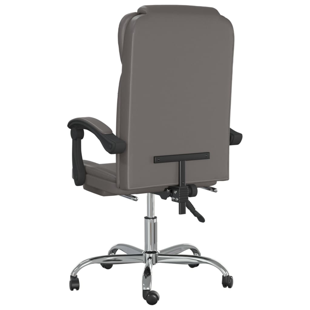 Bürostuhl mit Liegefunktion Schwarz Kunstleder