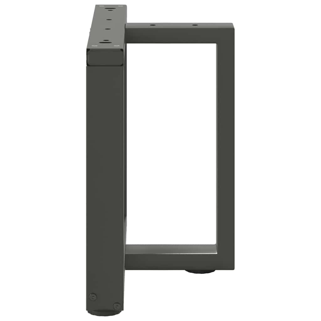 Couchtischbeine T-Form 2 Stk. Schwarz 30x25x(30-31) cm Stahl