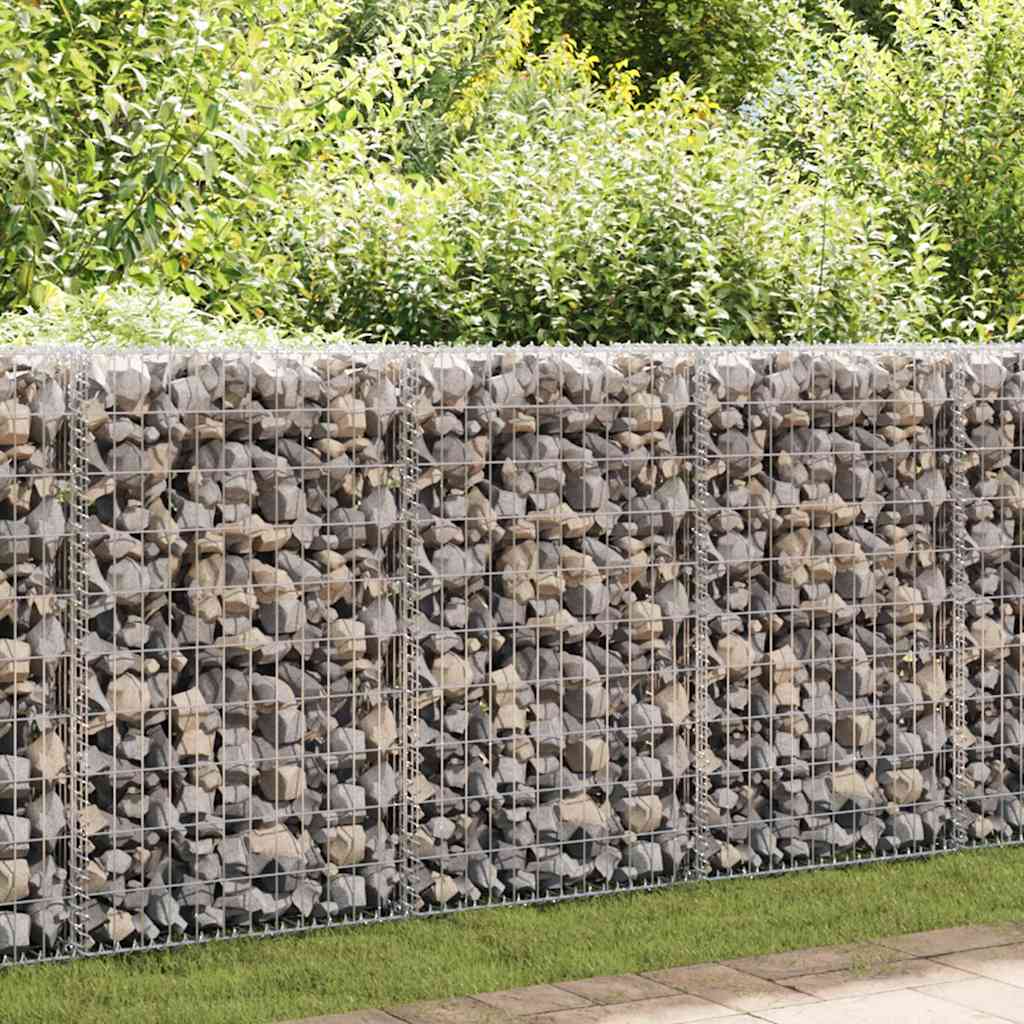 Steinkorb Gabione mit Deckeln Verzinkter Draht 100×30×30 cm