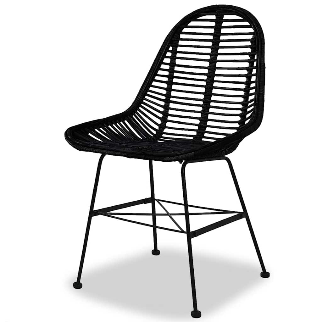 Esszimmerstühle 2 Stk. Natur Rattan