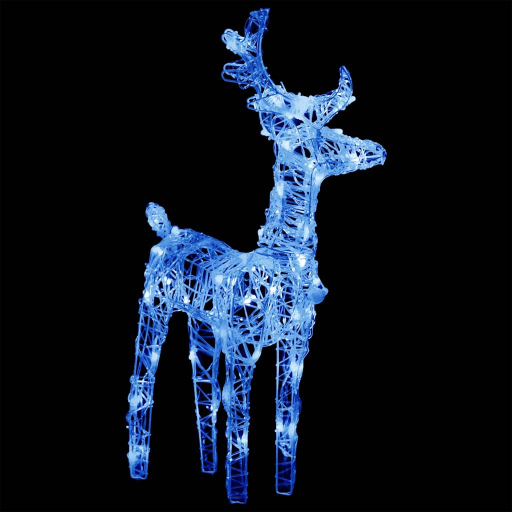 LED-Rentiere 4 Stk. Blau 160 LEDs Acryl