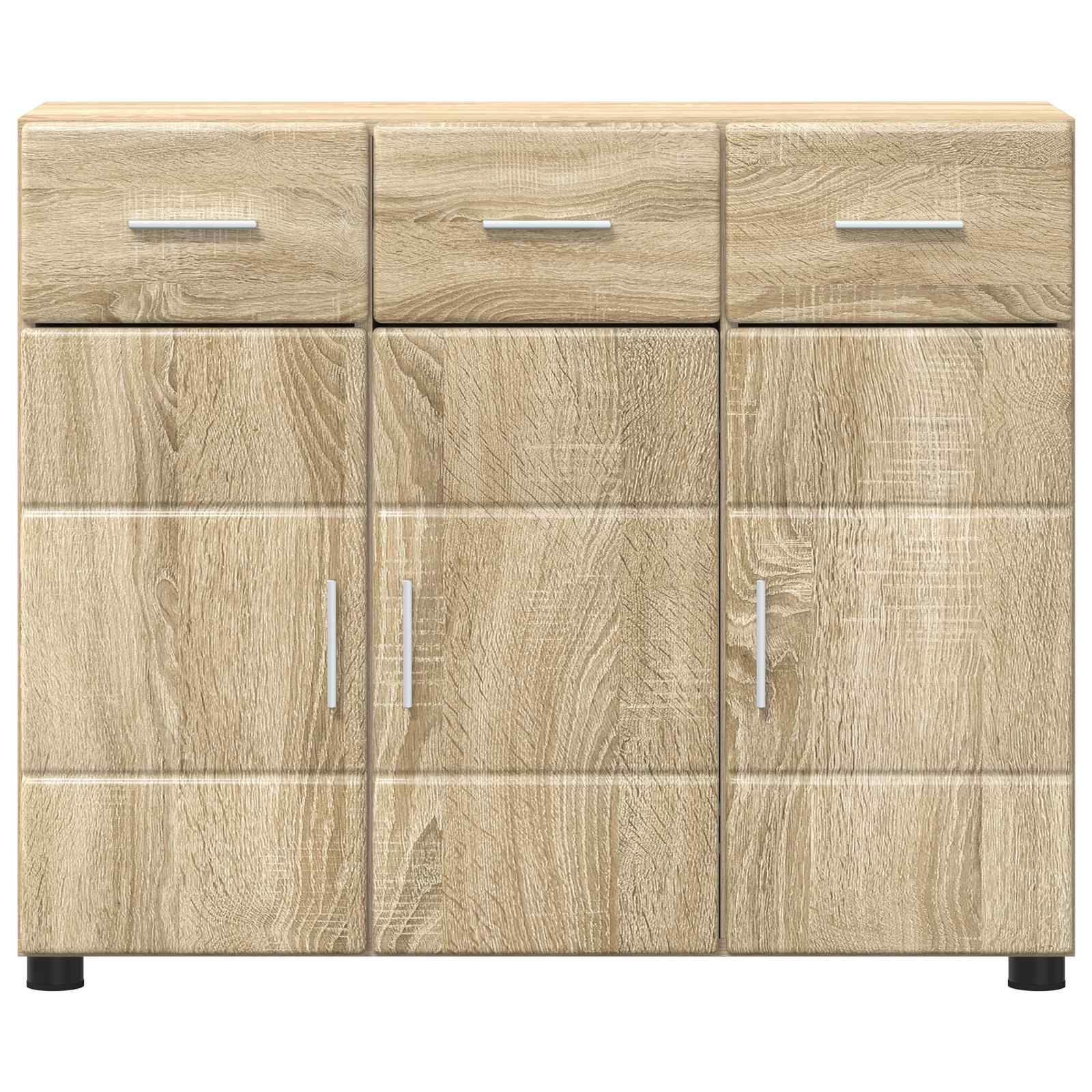 Highboard mit Regal FLORIN Weiß 60 x 35 x 182 cm Holzwerkstoff