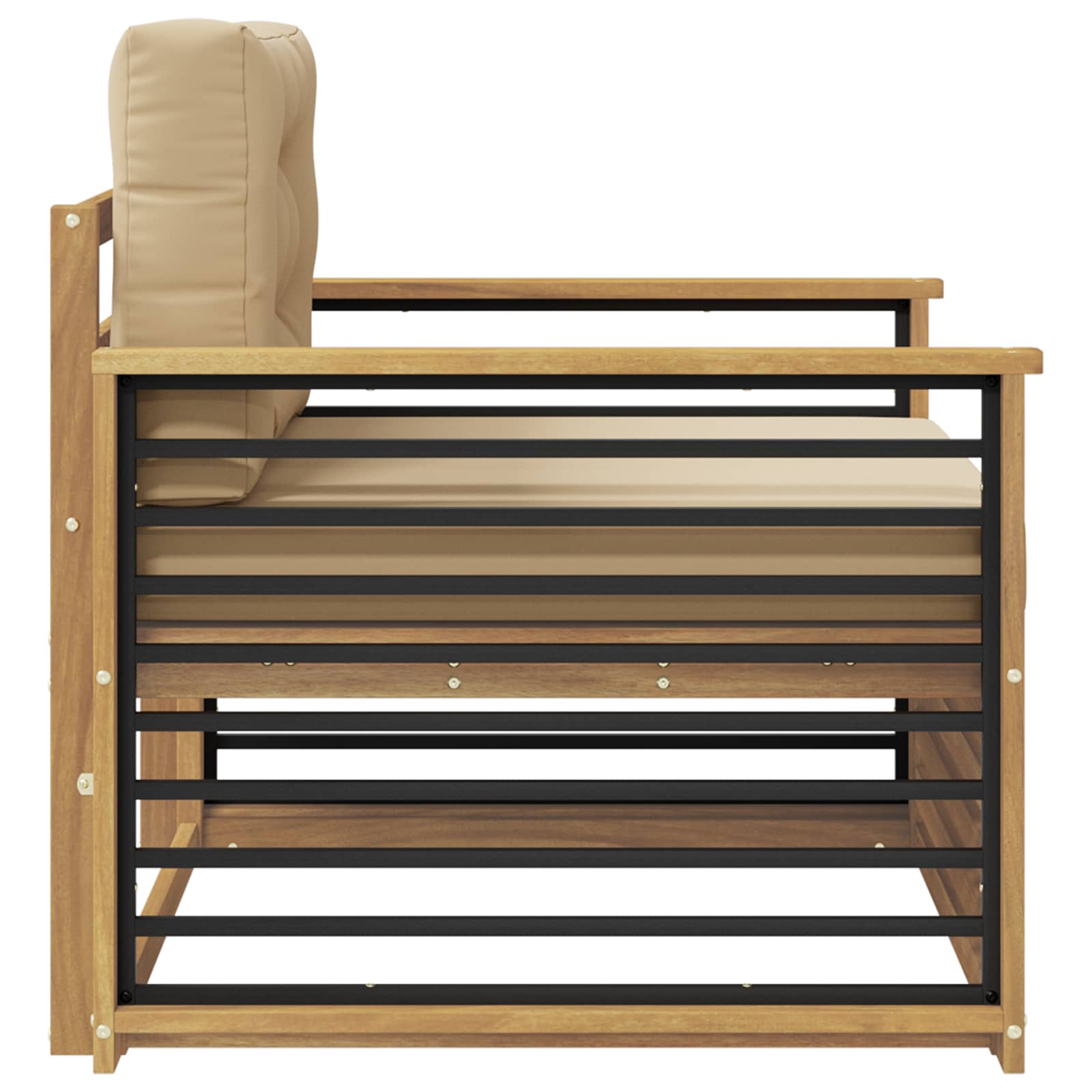 2 Stück Outdoor-Sofa Natur