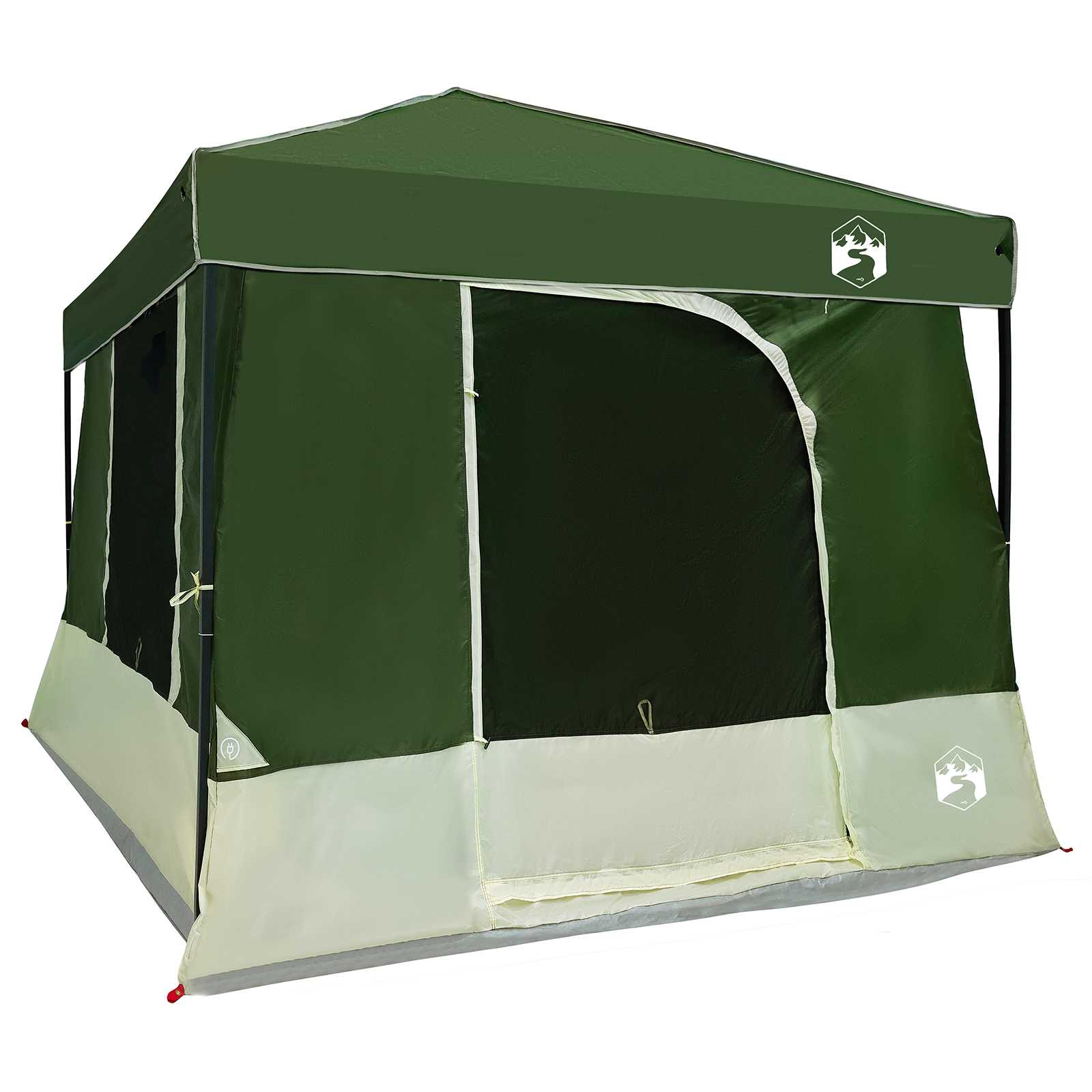 Camping-Zelt-Set mit Dach 2 pcs Blau Taffeta und Stoff