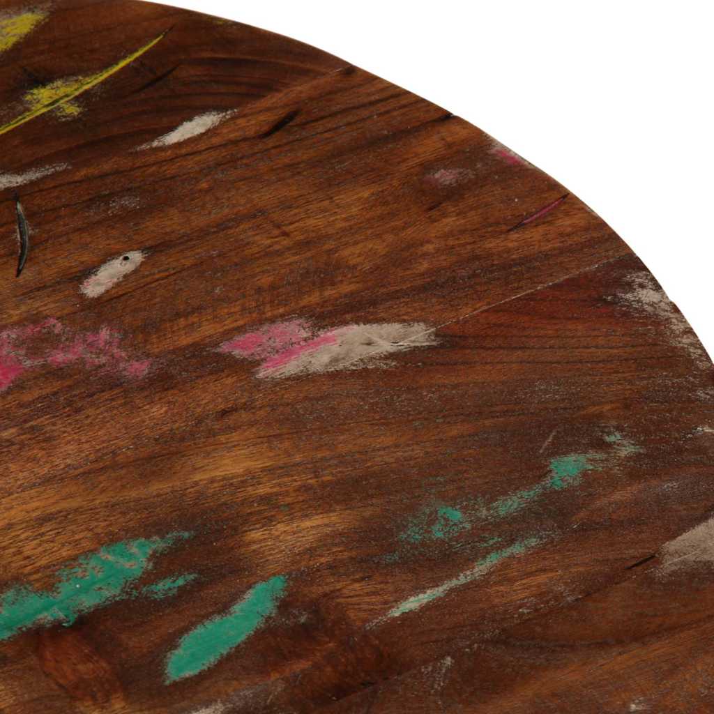 Tischplatte Ø 40x2,5 cm Rund Raues Massives Mangoholz