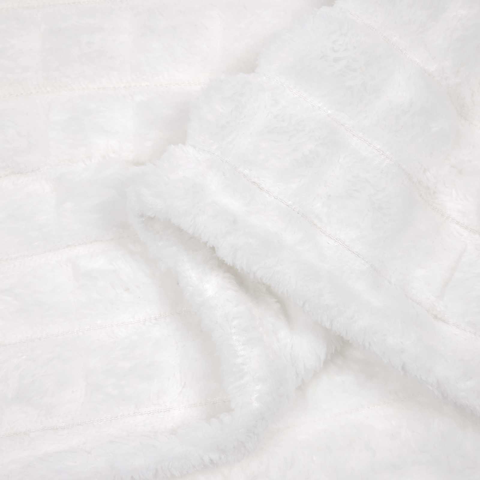 Überwurfdecke Beige 150 x 130 cm Fleece