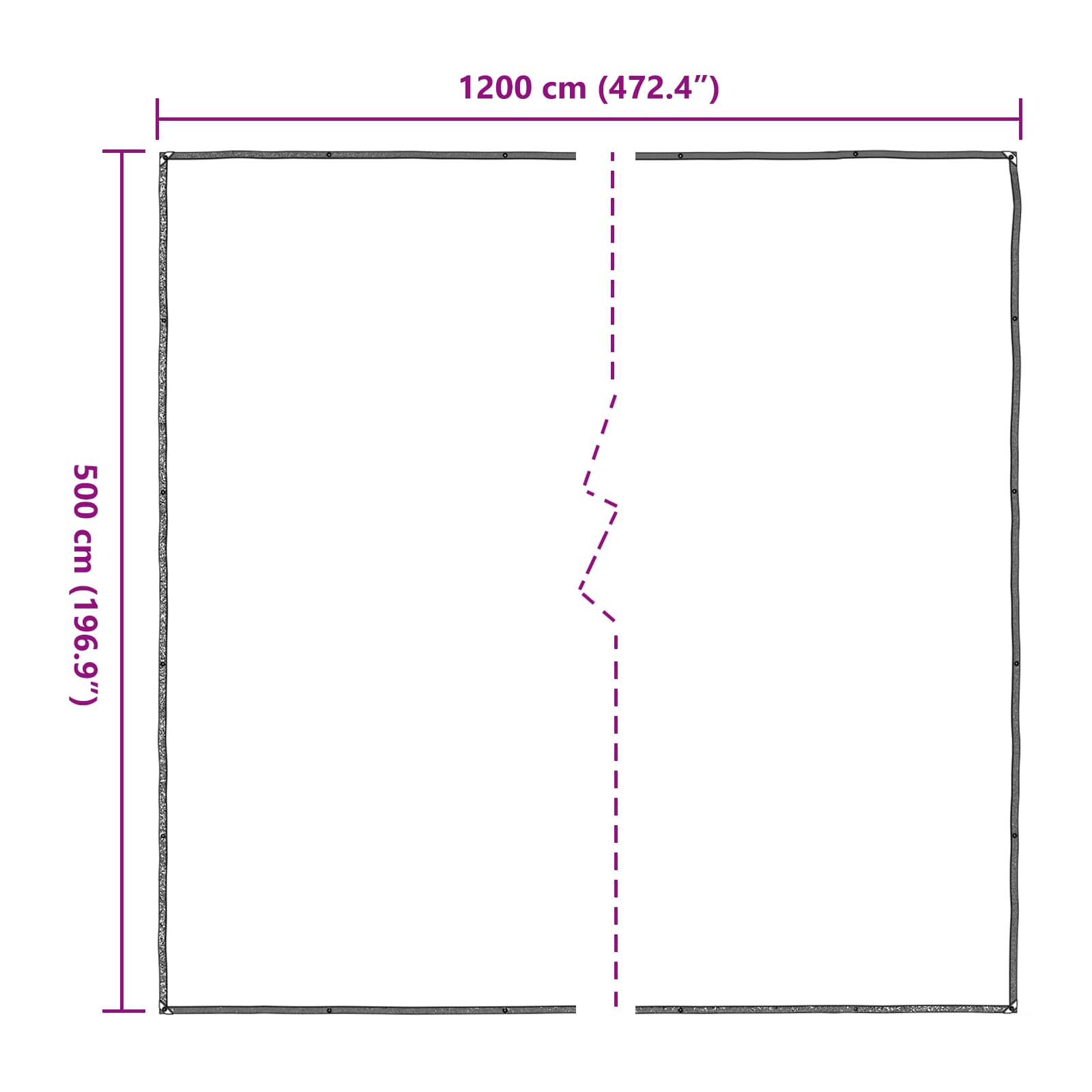 Pflanzenabdeckung mit Ösen 1x3 m Polyethylen