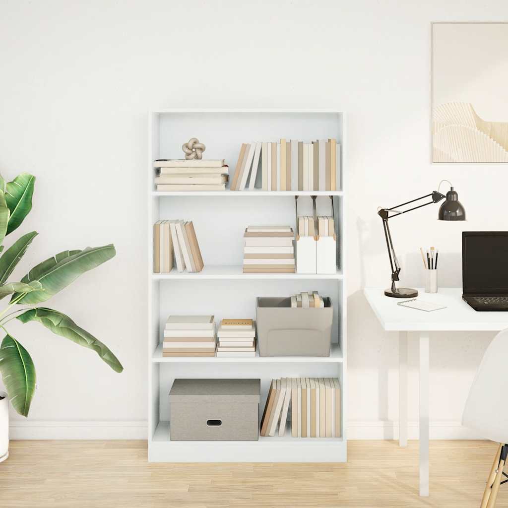 Bücherregal Weiß 40x24x75 cm Holzwerkstoff