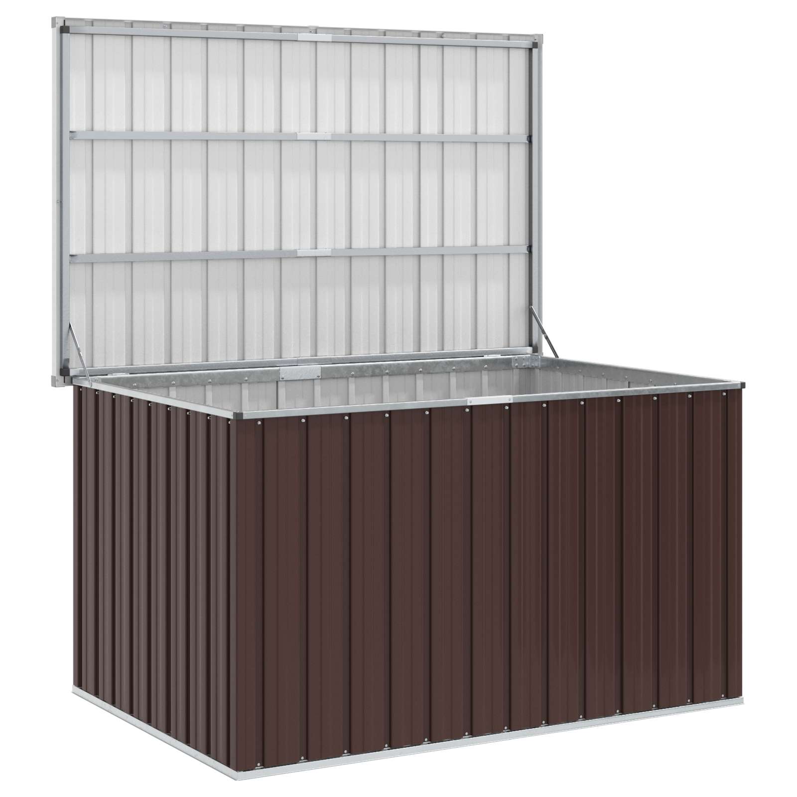 Außenlagerbox Holz 109 x 67 x 65 cm Verzinkter Stahl