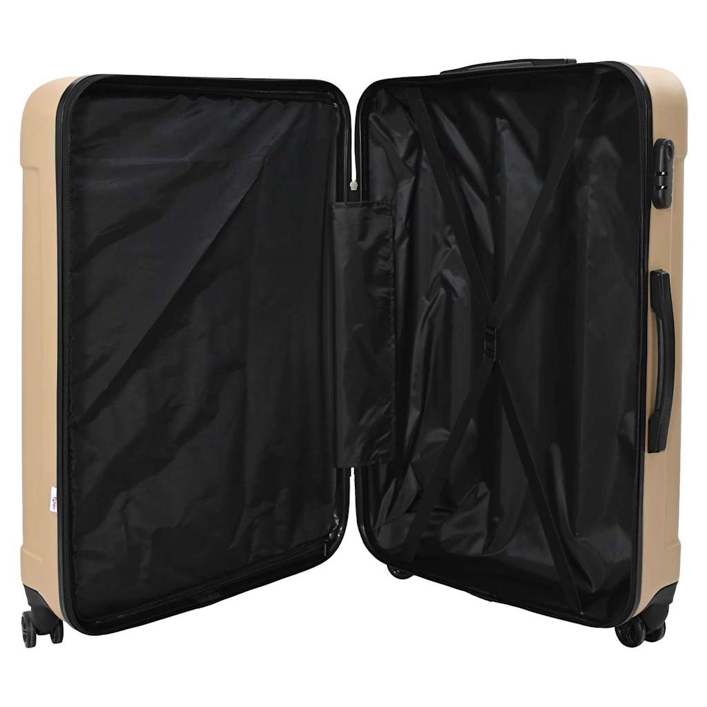 Koffer mit Schloss 3 pcs Schwarz 50 x 31 x 78 cm ABS Kunststoff