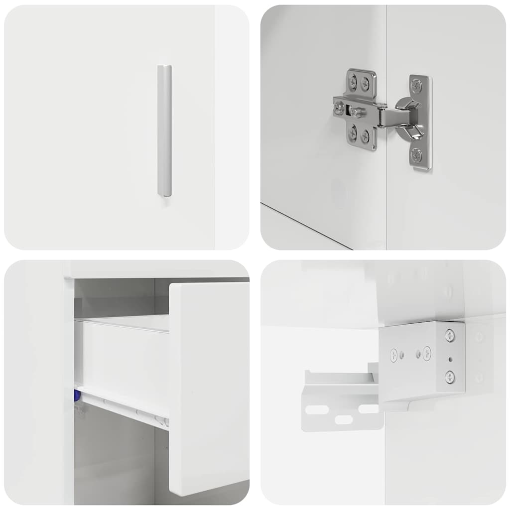 Badezimmermöbel-Set TULUM 2 pcs Weiß 60 x 34 x 63 cm