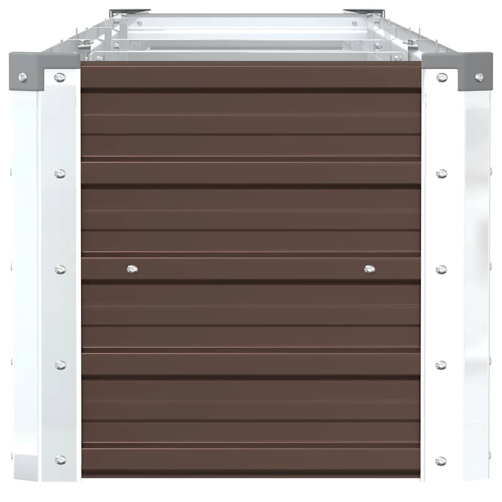 Hochbeet Braun 160 x 80 x 77 cm Verzinkter Stahl