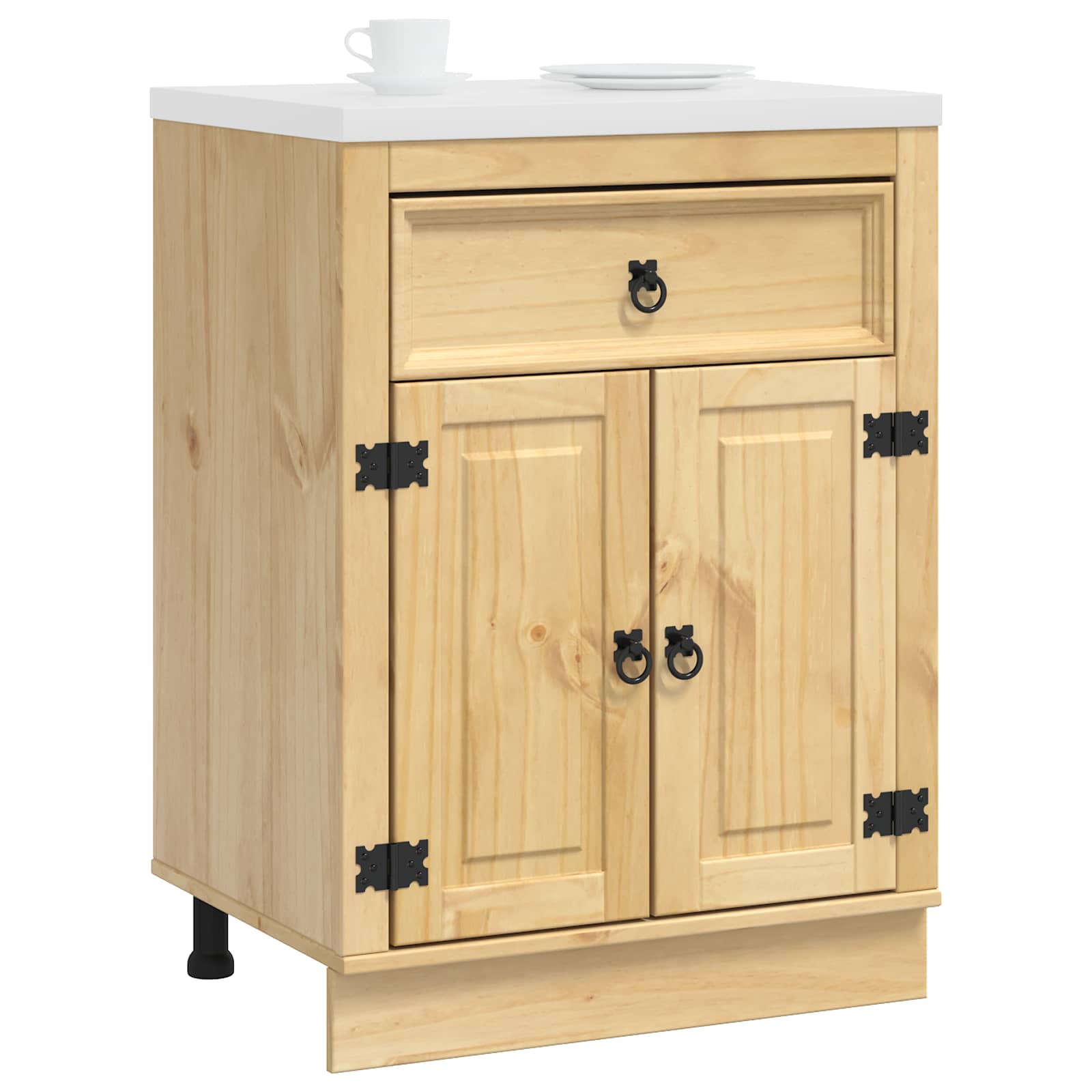 Schrank SKI Honigbraun 60 x 46 x 81,5 cm Massives Kiefernholz