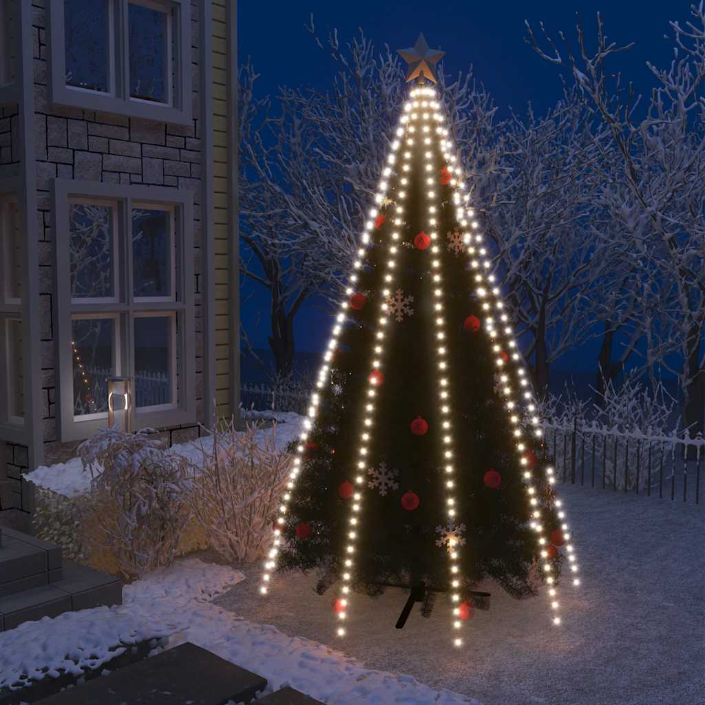 Weihnachtsbaum-Lichternetz mit 180 LEDs Kaltweiß 180 cm
