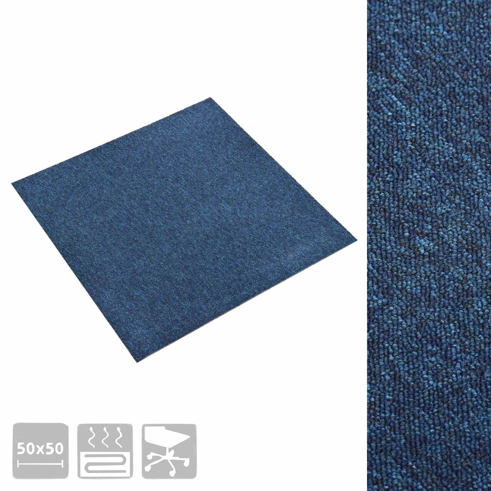 Teppich 20 pcs Gestreiftes Anthrazit 50 x 50 cm