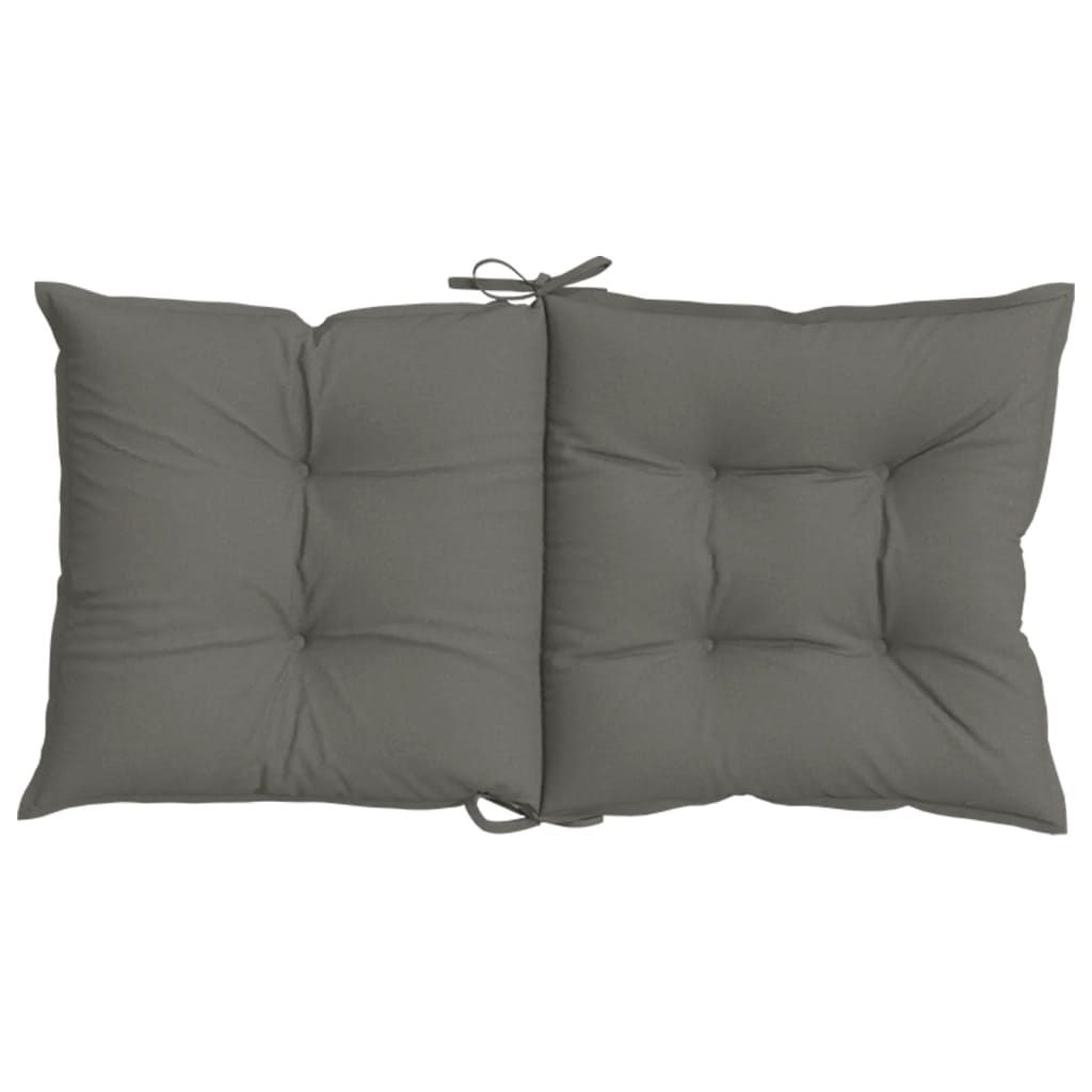 Niedriglehner-Auflagen 2 Stk Melange Anthrazit 100x50x7cm Stoff