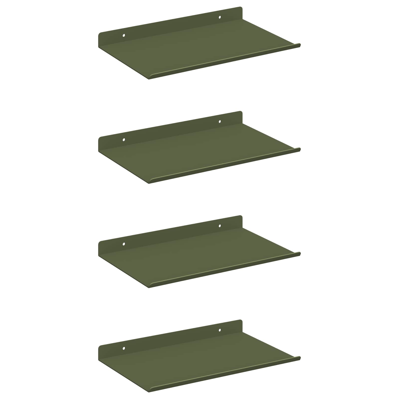 Schwebendes Regal 3 pcs Schwarz 40 x 9 x 2,5 cm Stahl