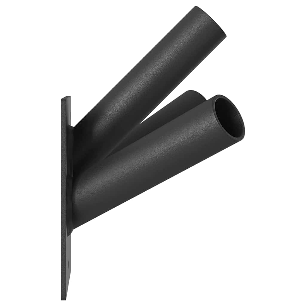 Fahnen Pole Holde Schwarz 10,5 x 7,5 x 0,25 cm Stahl