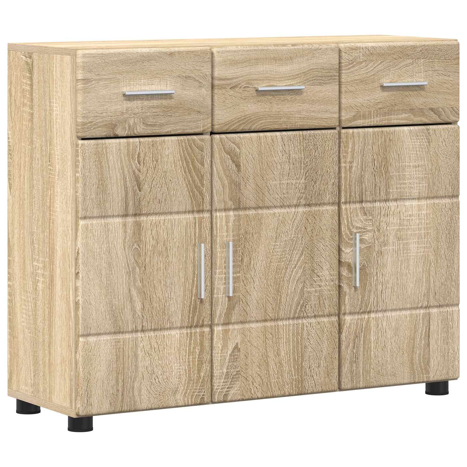 Highboard mit Regal FLORIN Weiß 60 x 35 x 182 cm Holzwerkstoff