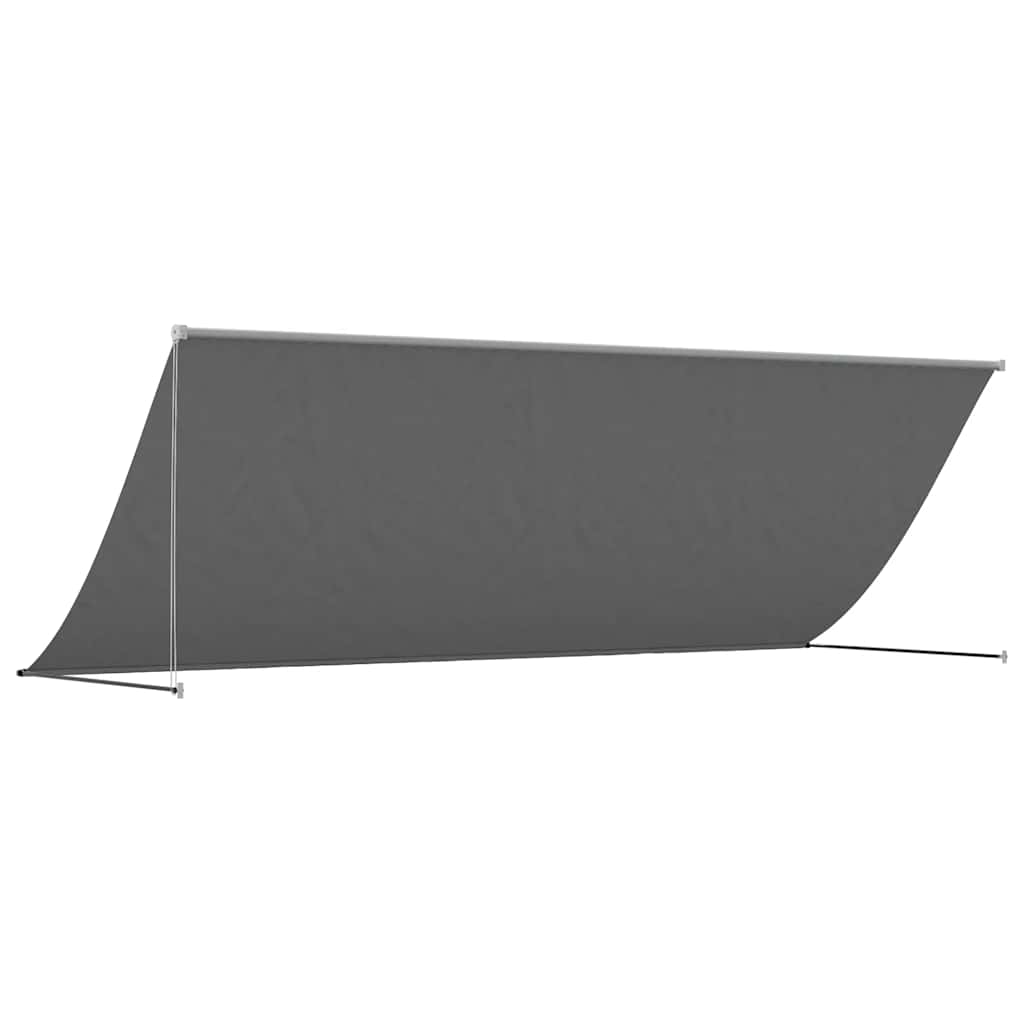 Markise Einziehbar Anthrazit 100x150 cm Stoff und Stahl