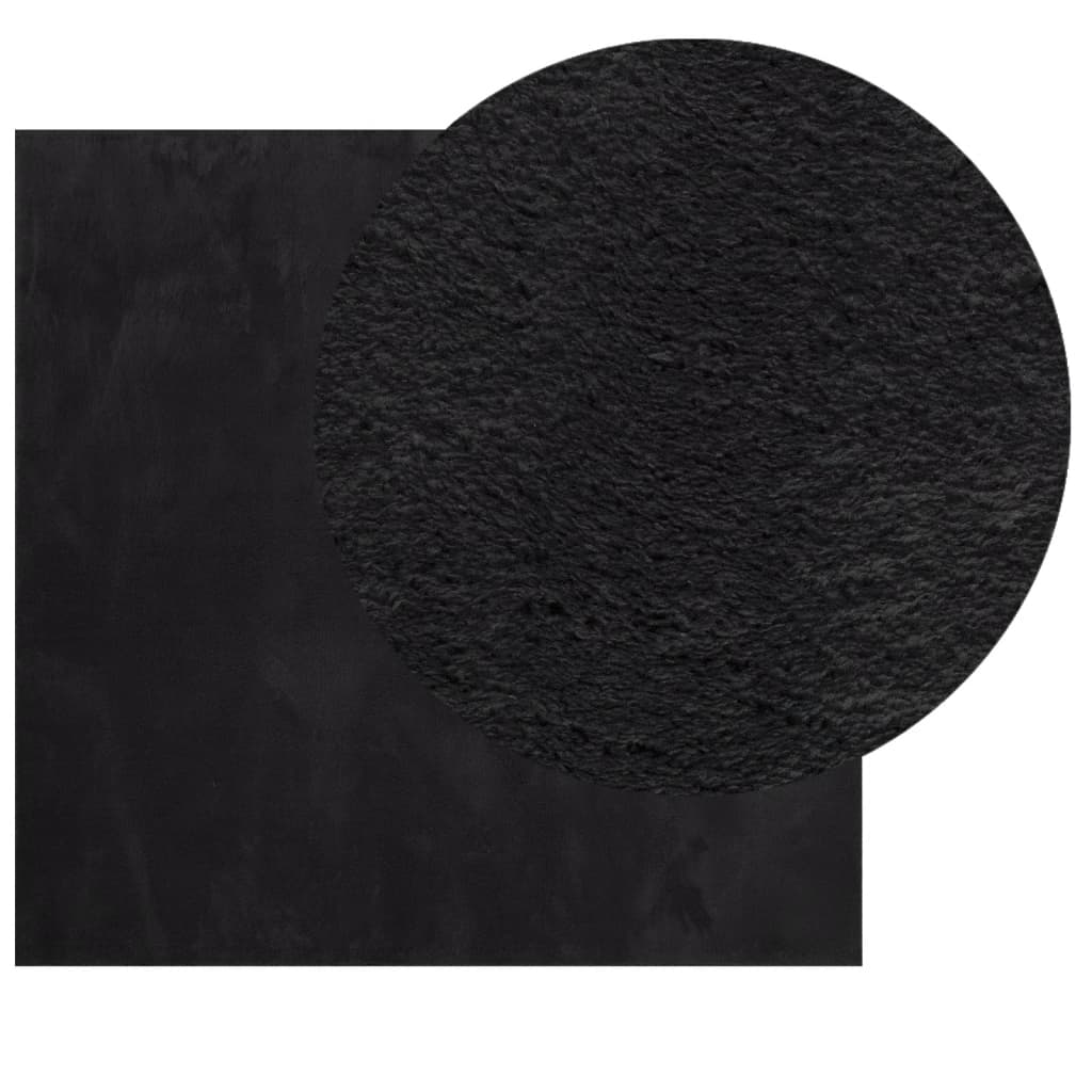 Teppich HUARTE Kurzflor Weich und Waschbar Anthrazit 60x110 cm