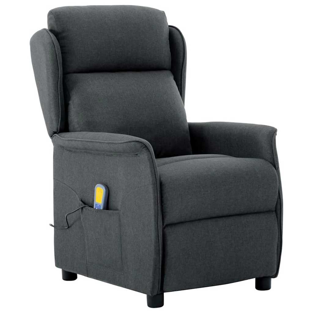 Massagesessel mit Kissen Hellgrau 93,5 x 67,5 x 101,5 cm Stoff