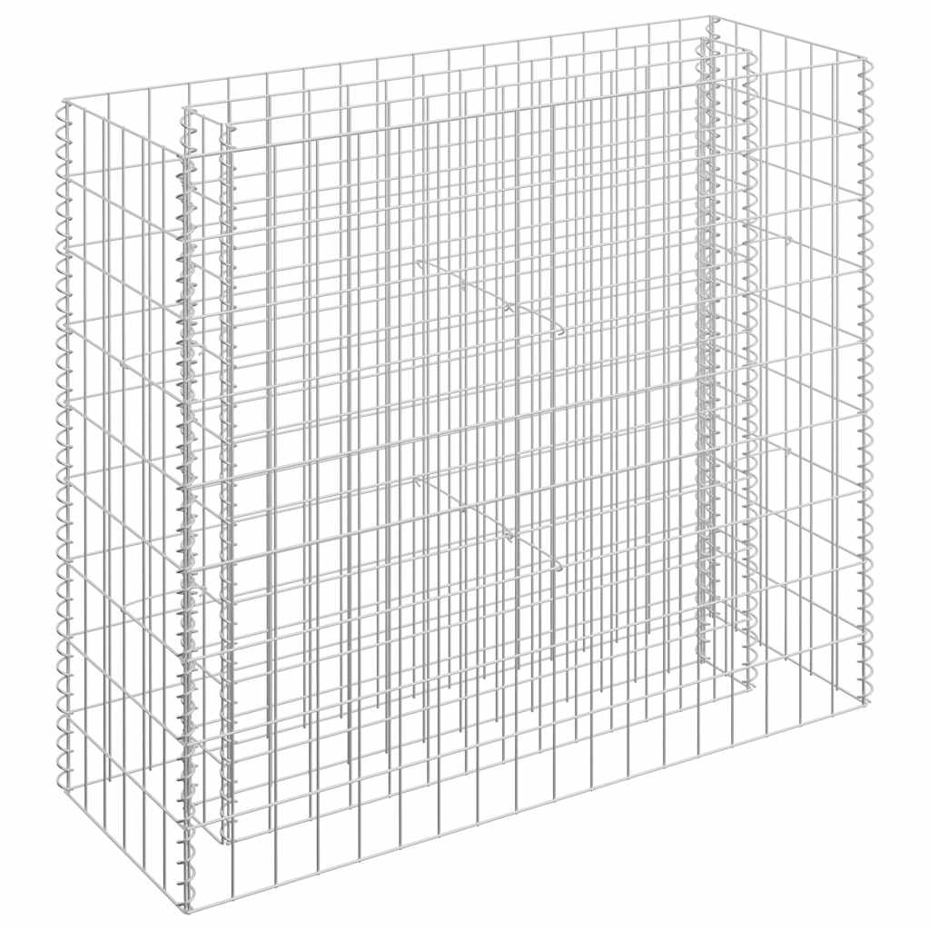 Gabionen-Hochbeet Verzinkter Stahl 90x30x10 cm