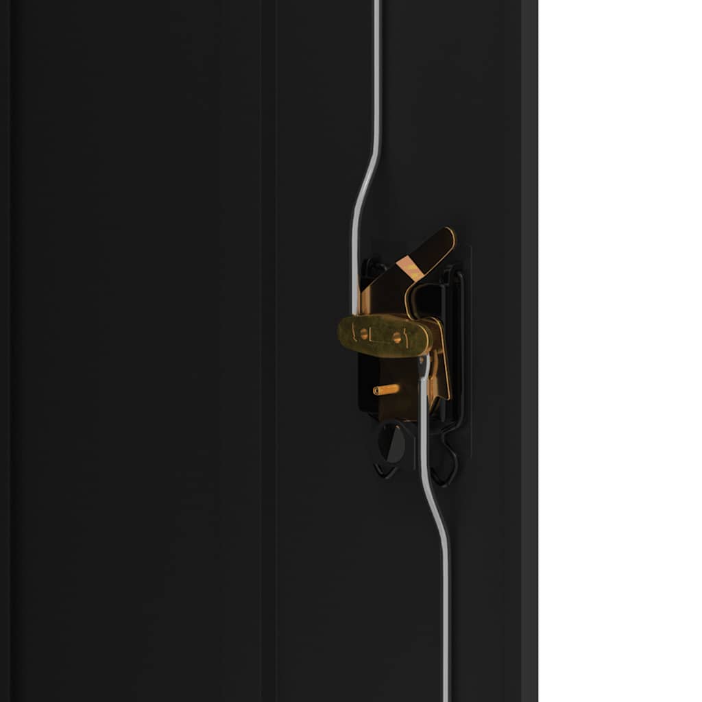 Aktenschrank mit 2 Türen Grau 90 cm Stahl