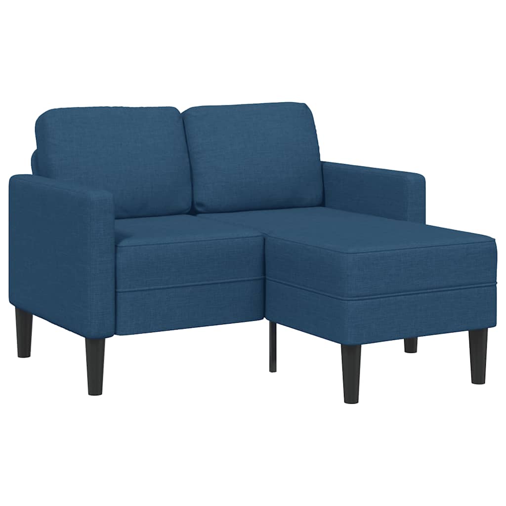 2-Sitzer-Sofa mit Chaiselongue L-Form Hellgrau 125 cm Stoff