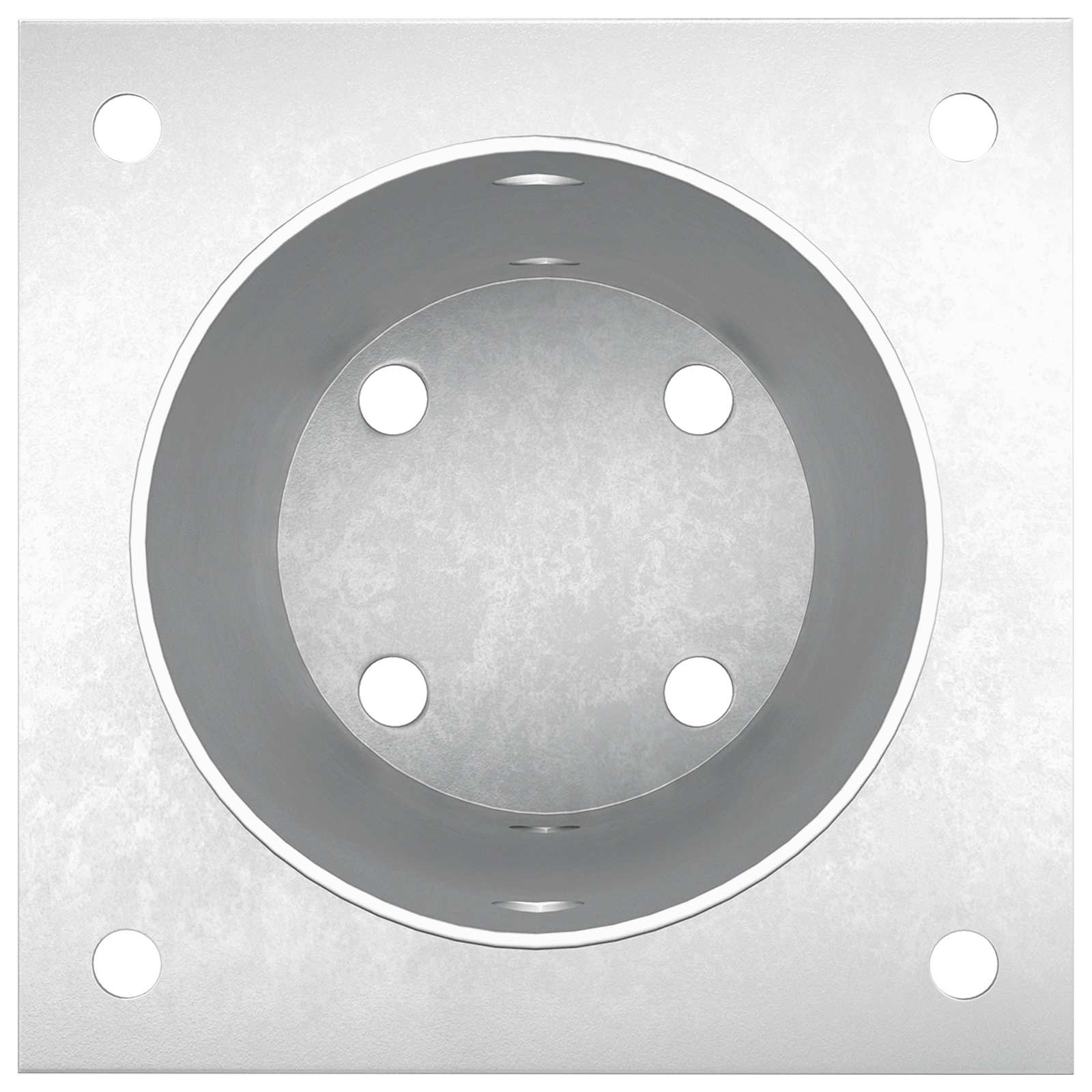 runder Bodenanker 4 pcs Silber 15 x 15 x 15 cm Metall