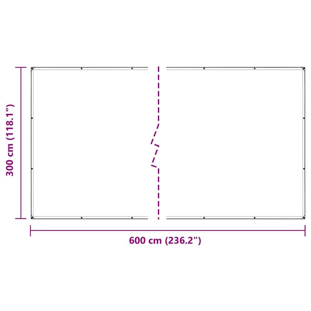 Transparente Plane mit Ösen 1x2 m Polyethylen